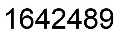 Number 1642489 black image
