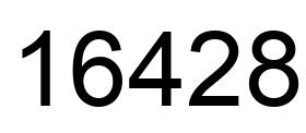 Number 16428 black image