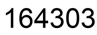 Number 164303 black image