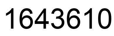 Number 1643610 black image