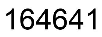 Número 164641 imagen negro