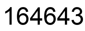 Número 164643 imagen negro