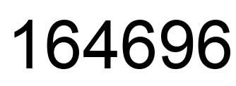 Number 164696 black image