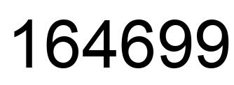 Número 164699 imagen negro