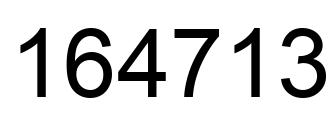 Number 164713 black image