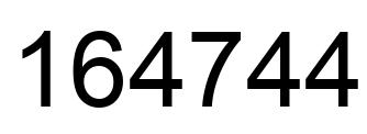 Number 164744 black image
