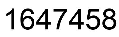 Number 1647458 black image