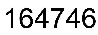 Número 164746 imagen negro