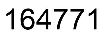 Número 164771 imagen negro