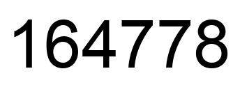 Número 164778 imagen negro