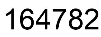 Number 164782 black image