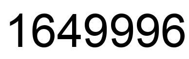Number 1649996 black image