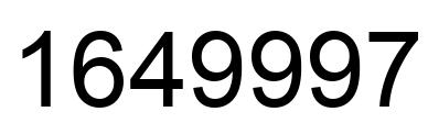 Number 1649997 black image