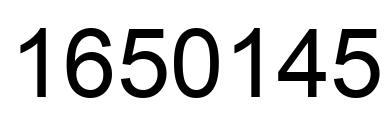 Number 1650145 black image