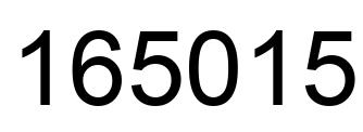 Number 165015 black image