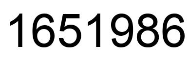 Number 1651986 black image
