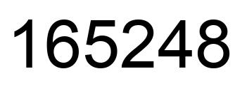 Number 165248 black image