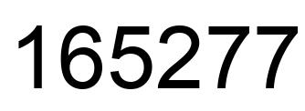 Number 165277 black image