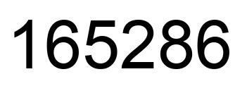 Number 165286 black image