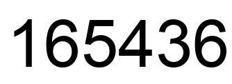 Number 165436 black image