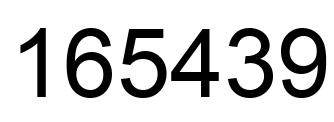 Número 165439 imagen negro