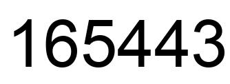 Number 165443 black image