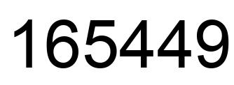 Number 165449 black image