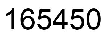 Number 165450 black image