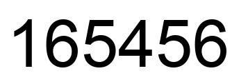 Number 165456 black image