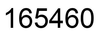 Number 165460 black image
