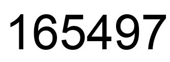 Número 165497 imagen negro