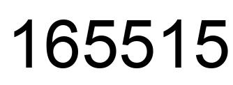 Number 165515 black image