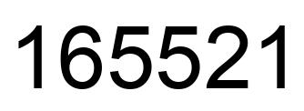 Number 165521 black image