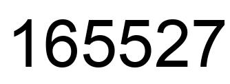 Number 165527 black image