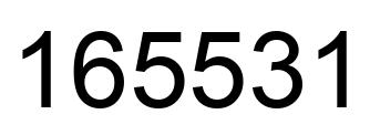 Number 165531 black image
