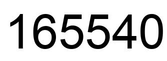Number 165540 black image