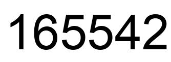 Number 165542 black image