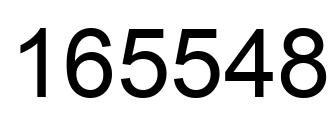 Number 165548 black image