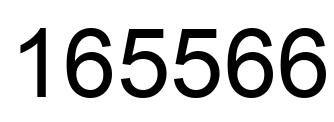 Number 165566 black image