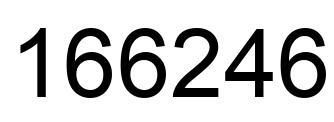 Number 166246 black image