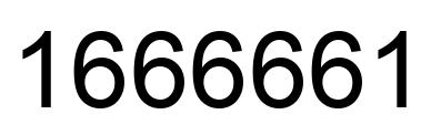 Number 1666661 black image
