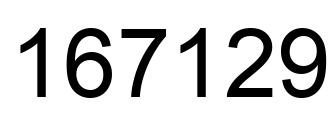 Número 167129 imagen negro
