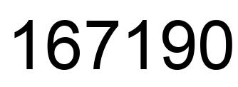 Number 167190 black image