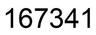 Number 167341 black image