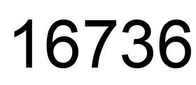 Number 16736 black image