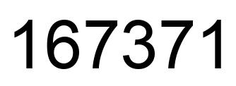 Number 167371 black image