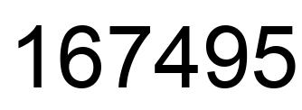 Number 167495 black image