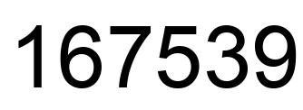 Número 167539 imagen negro