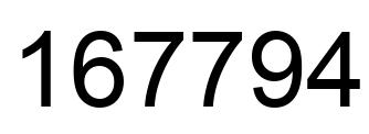 Number 167794 black image