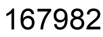 Number 167982 black image